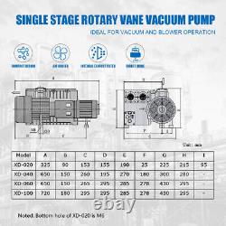 220V 37 CFM 2.2 kw 1 Phase Rotary Vane Vacuum Pump Air Pump Vacuum Electric