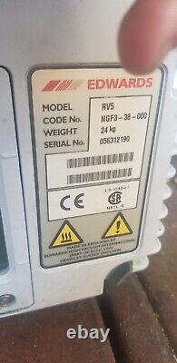 EDWARDS RV5 A653-01-906 ROTARY VANE VACUUM PUMP DUAL STAGE 115/230V 60Hz TESTED