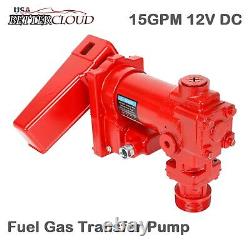 Fuel Gas Transfer Pump Heavy Duty 15 GPM FBY-15 12V DC Rotary Vane Petrol Pump