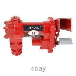 Fuel Gas Transfer Pump Heavy Duty 15 GPM FBY-15 12V DC Rotary Vane Petrol Pump