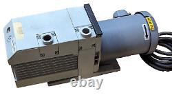 Leybold Heraeus Dual Stage Rotary Vane Vacuum Pump D25B GE Motor 5K455G2257