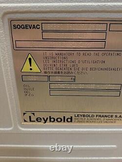 Leybold Sogevac SV 40/65 BIFC Rotary Vane Vacuum Pump