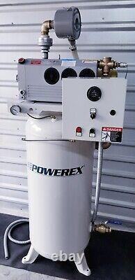 Powerex Elmo Rietschle Rotary Vane Vacuum Pump Vacuum Compressor 60 Gal Tank