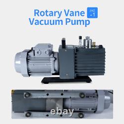 Rotary Vane Vacuum Pump Portable Oil Sealed Dual Stage 250W 0.06Pa 1/3HP 2XZ-1
