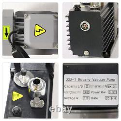 Rotary Vane Vacuum Pump Portable Oil Sealed Dual Stage 250W 0.06Pa 1/3HP 2XZ-1