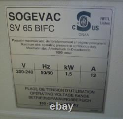 Sogevac SV65 BI FC Rotary Vane Vacuum Pump
