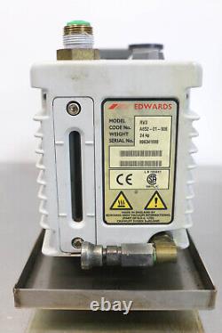 TESTED Edwards RV3 Rotary Vane Vacuum Pump with Oil Pan + Vibration Isolation